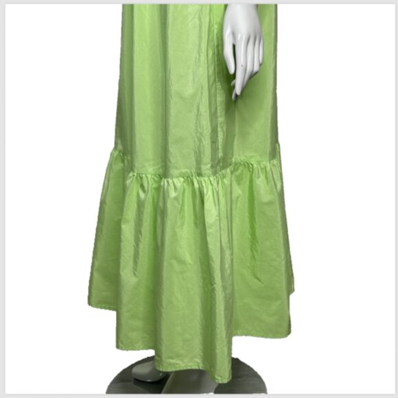 A New Day Bright Green Maxi Sundress XS Tiered Back Cutout Festival - Picture 16 of 16